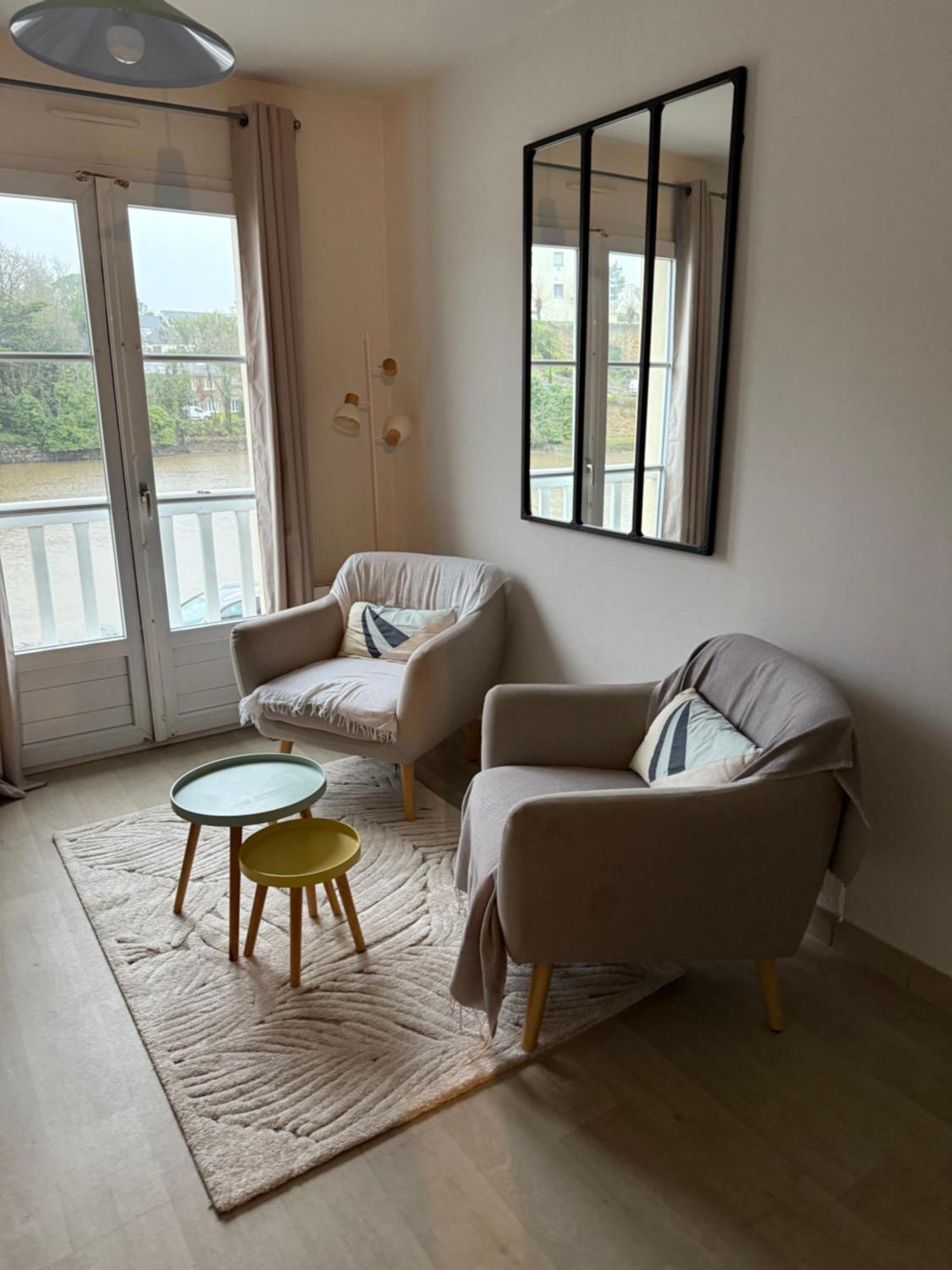 Appartement T2 Vue Sur La Riviere Avec Garage Privatif - Port De Saint-Goustan Auray Kültér fotó
