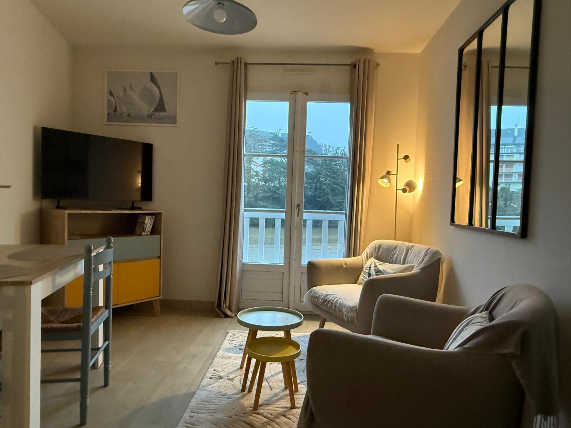 Appartement T2 Vue Sur La Riviere Avec Garage Privatif - Port De Saint-Goustan Auray Kültér fotó